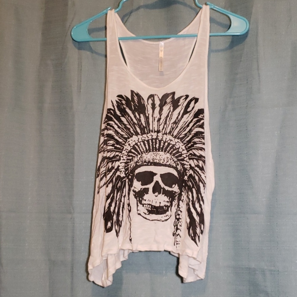 Boutique skull crop top